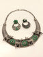 Lovemallow Green Deer Oxidized Necklace Set