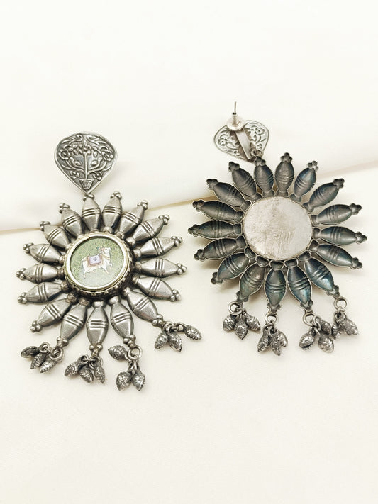 Chahana Multi Colour Oxidized Earring