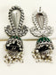 Dhawni Green Oxidized Jhumki