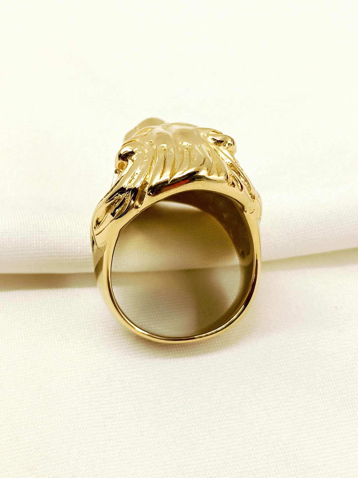 Pratvik King Lion Gold Men's Finger Ring