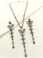 Ghazal White Oxidized Pendant Set