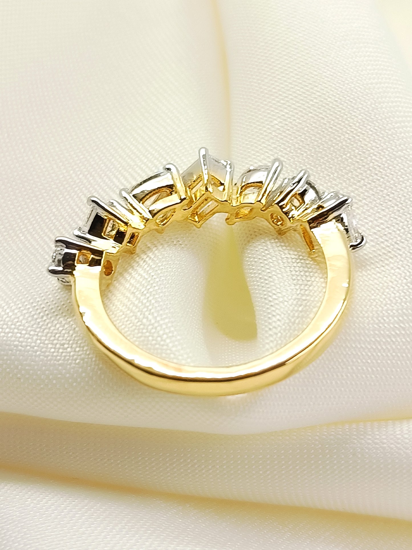 Sirisha 92.5 Silver Swarovski Stone Finger Ring