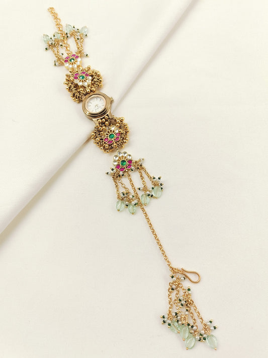 Ishmeen's Paachi Kundan Watch