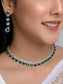 Iqra Diamonds Green Emerald Necklace Set