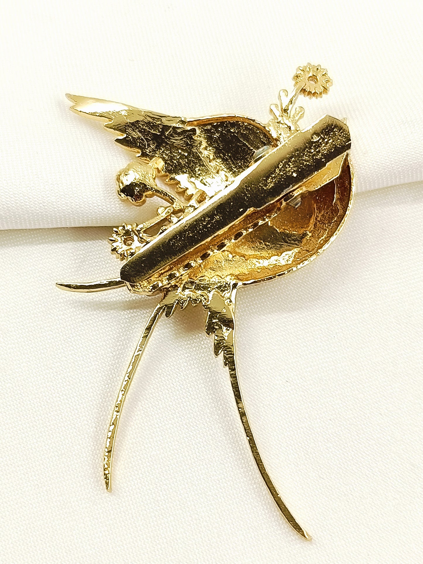 Swarah Golden Bird Hair Brooch