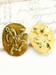 Omrit Golden Hanuman Ji Tribal Men's Earring
