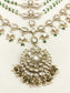 Moonlight Green Kundan Mathapatti