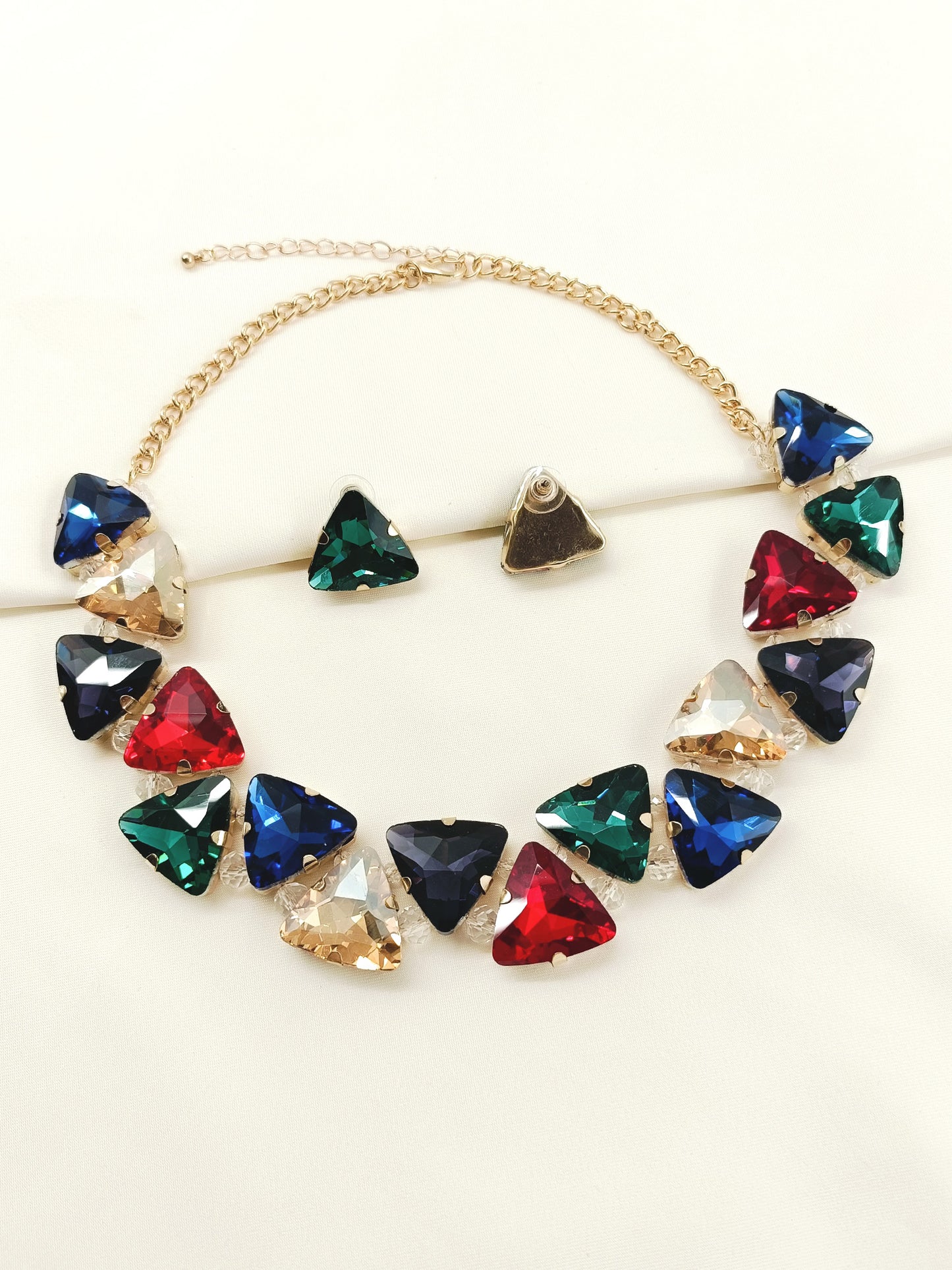 Neeharika Multi Colour Western Necklace Set