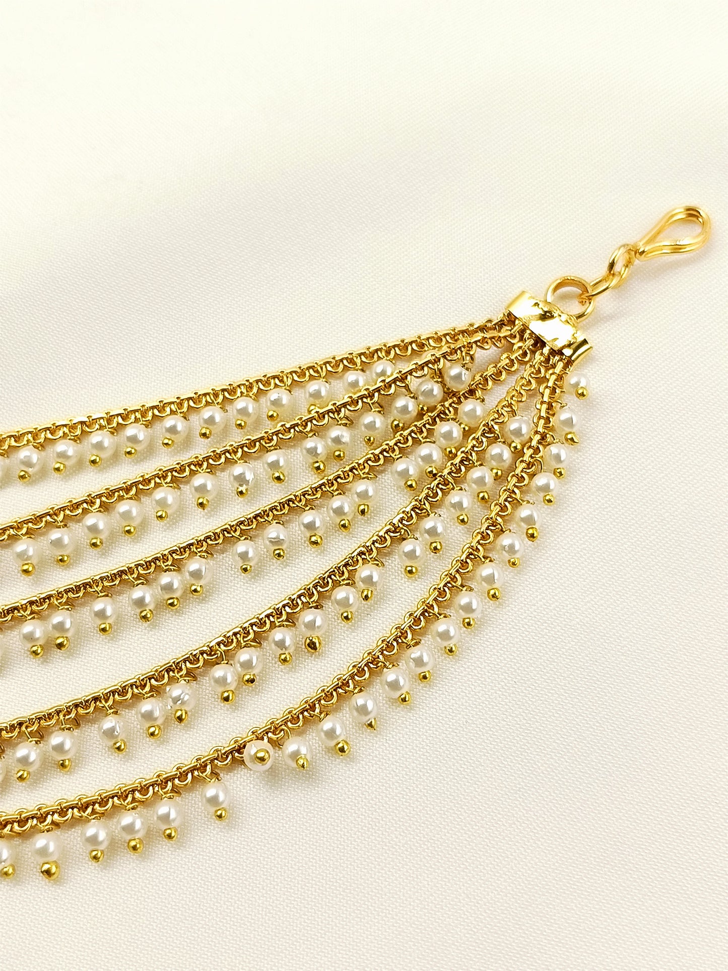 Kinjal Golden Traditional Ear Chain