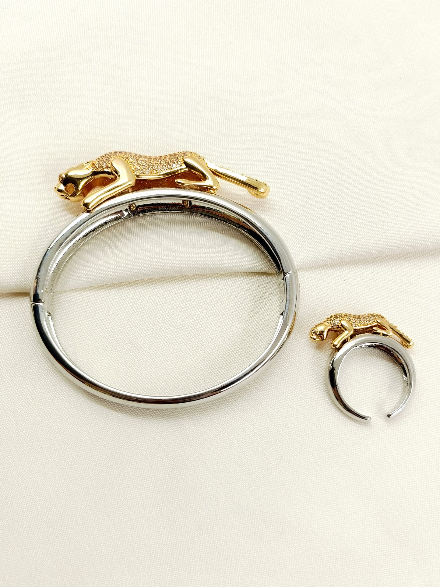 Akshat Silver Men's Bracelet Ring Combo