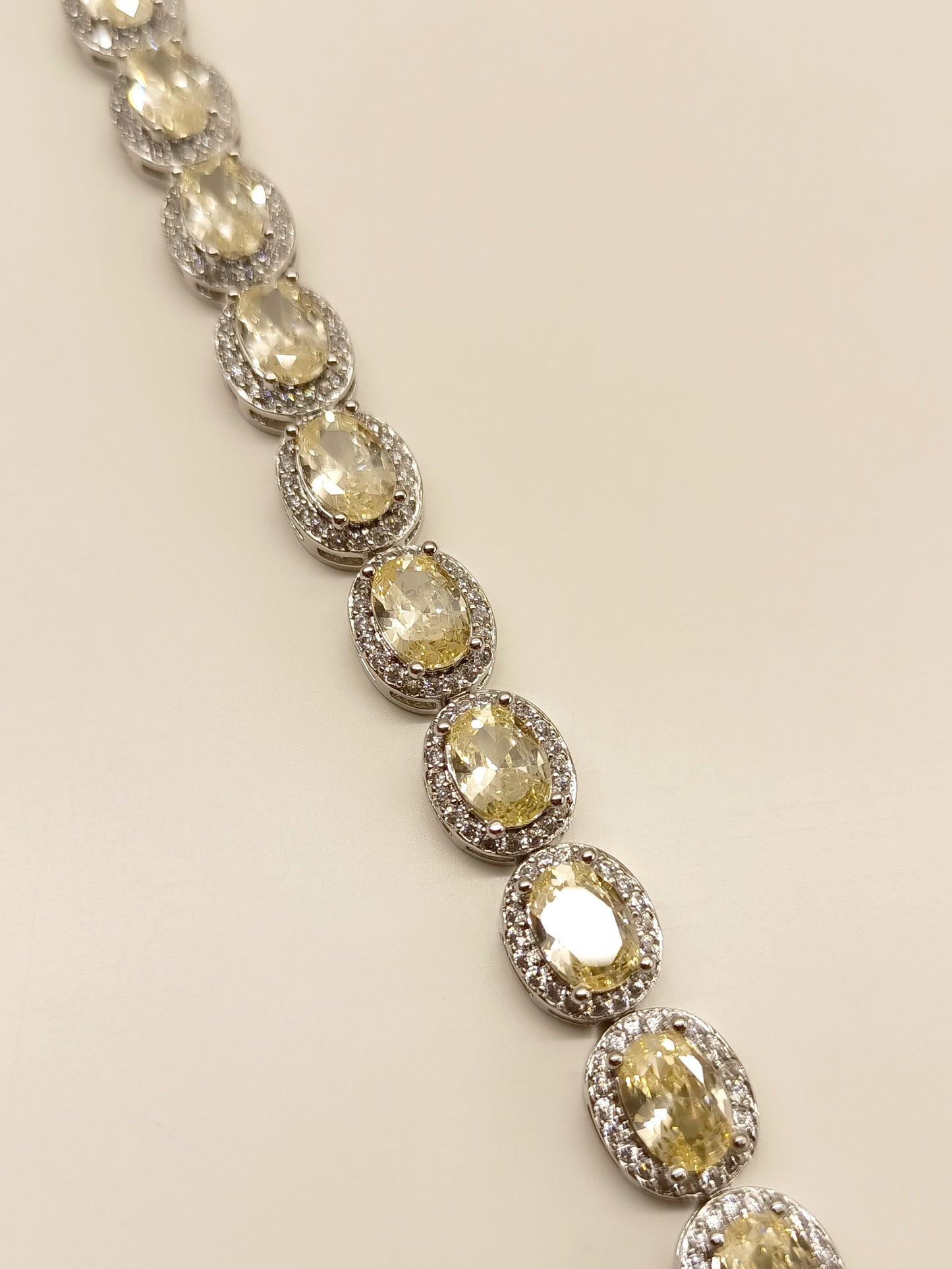 Tisha Yellow American Diamond Bracelet