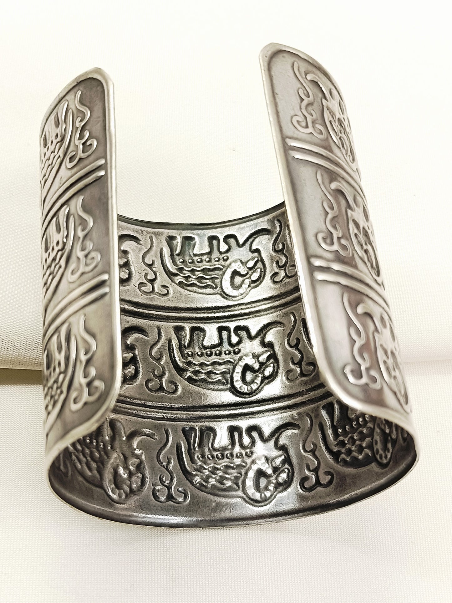 Nikansh Silver Oxidized Men's Bracelet