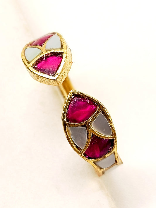 Shaidha Ruby Kundan Finger Ring