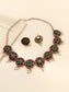 Naysa R & G Oxidized Necklace Set