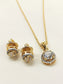 Sanya 92.5 Silver Swarovski Stone Pendant Set