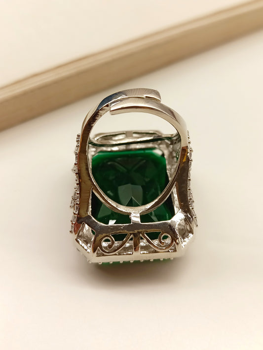 Samantha Green American Diamond Finger Ring