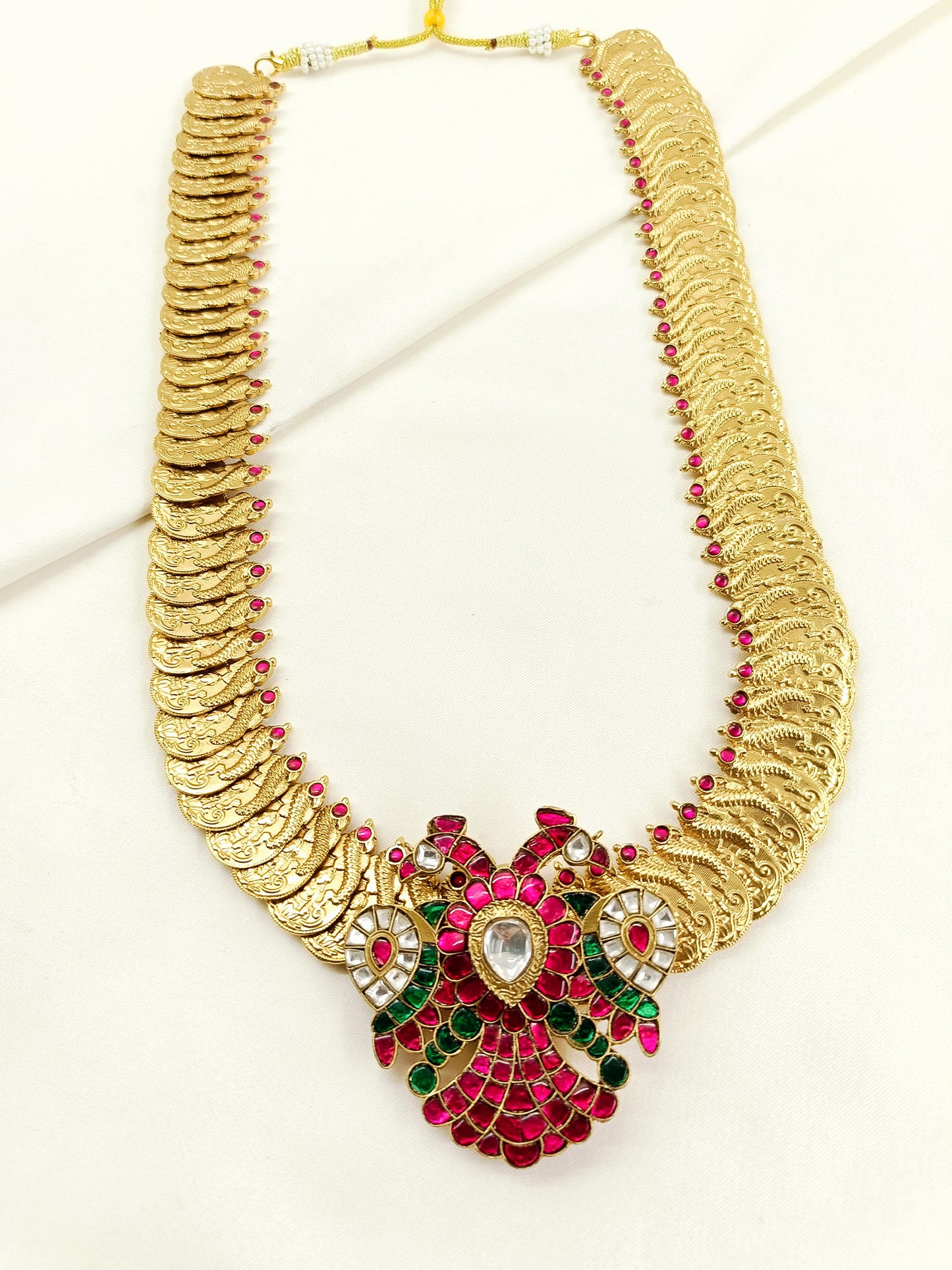 Rakshika R&G Kasu Coin Bridal Temple Jewellery Set