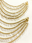 Aaina Antique Gold Traditional Ear Chain