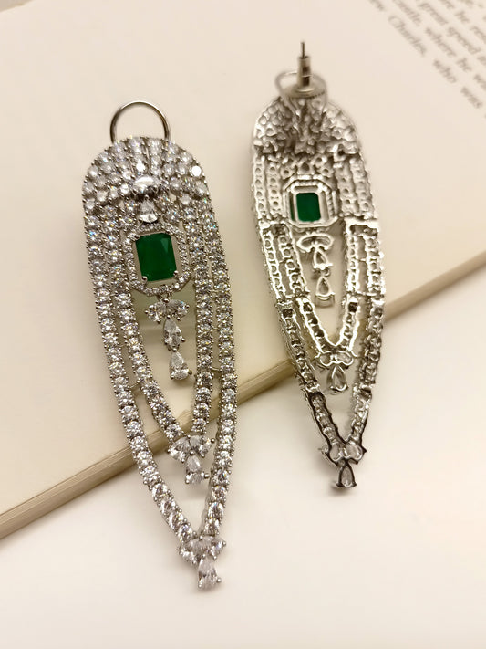 Dinah Green American Diamond Earrings