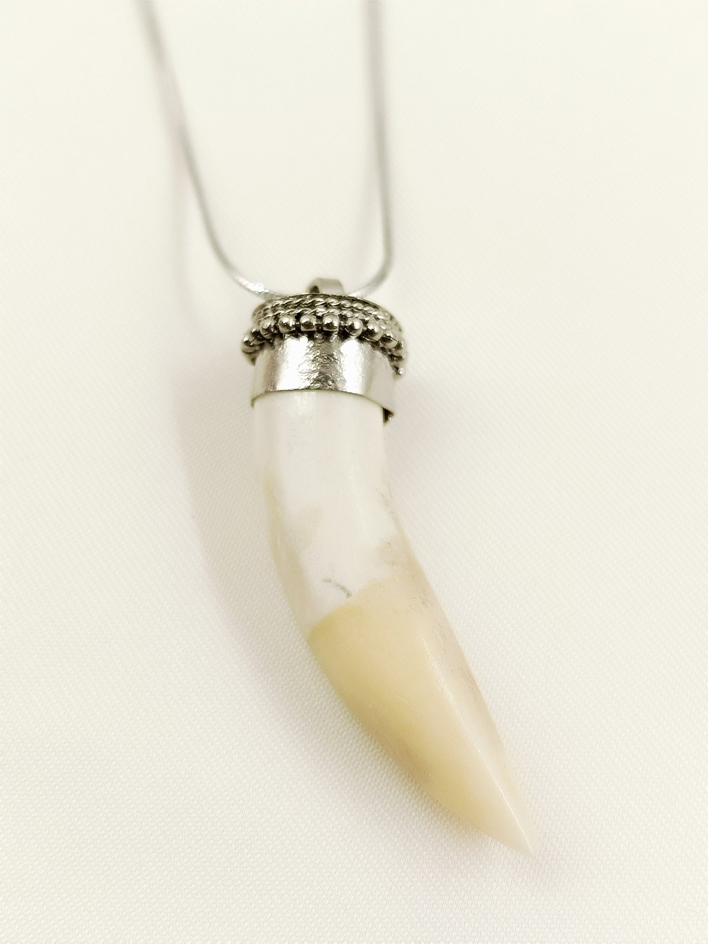 Darvin Silver Bone Men's Neckpiece
