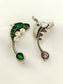 Anayda Green Oxidized Earrings