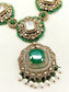 Niyansh Mint Green Groom Kundan Neckpiece