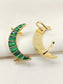 Taruni Green Men's Moon Shape Kundan Earcuff [Price Is For Pair]