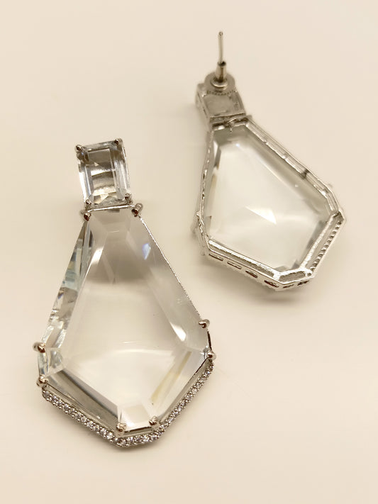 Delilah White American Diamond Earrings
