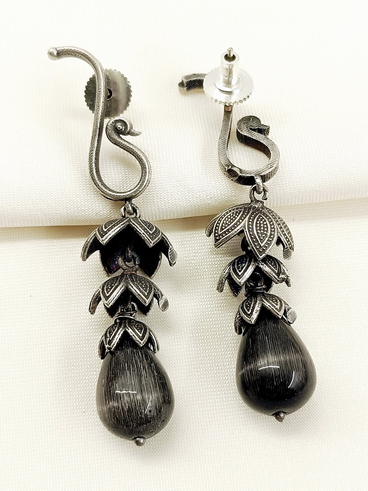 Komal Black Oxidized Jhumki