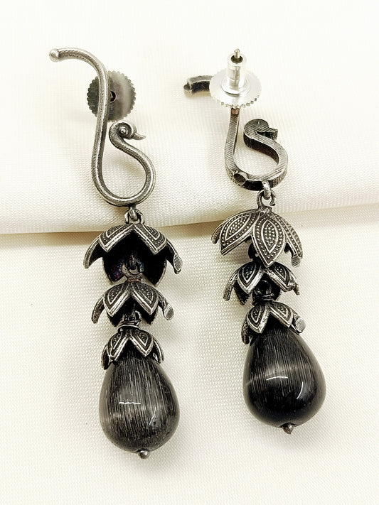 Komal Black Oxidized Jhumki