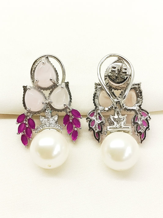 Gatrika Baby Pink 92.5 Silver Natural Stone Tops