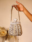 Elea Silver Diamond Work Potli Bag