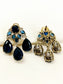 Saina Blue Victorian Earring
