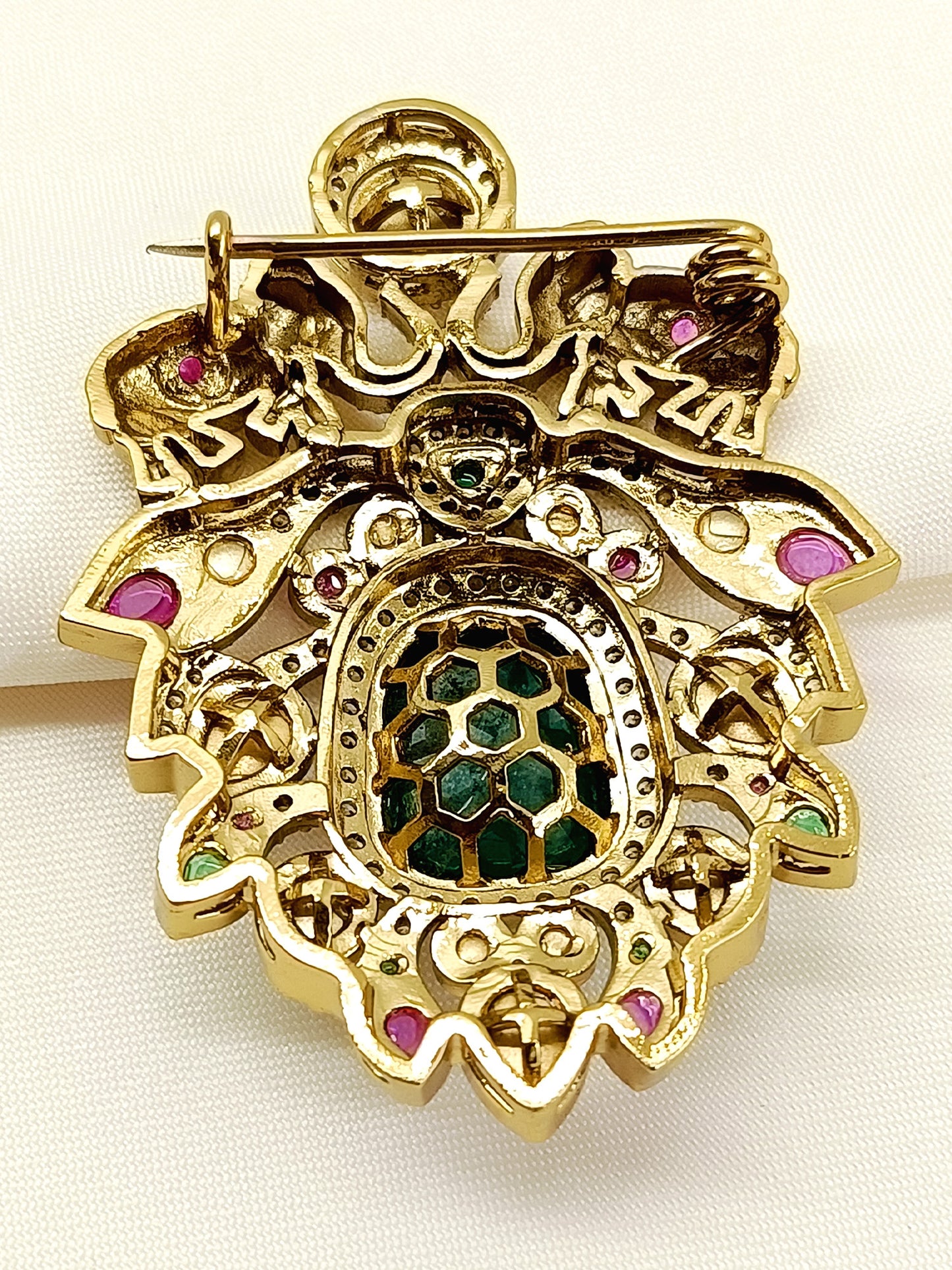 Anvitraj R&G Elephant Men's Brooch