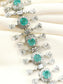 Hallie Mint Green 92.5 Silver American Diamond Two In One Bracelet