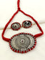 Draupadi White Oxidized Choker Set