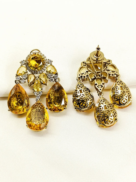 Elea Yellow Victorian Earring