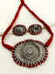 Malti White Oxidized Choker Set