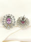 Alanna Pink 92.5 Silver American Diamond Tops