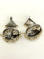 Chetaki White Pearl Oxidized Jhumki
