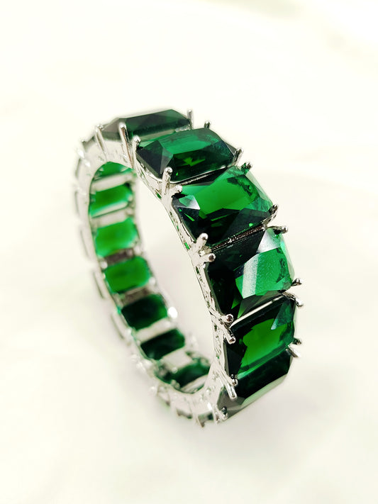 Diah Green Swarovski Stone Bracelet