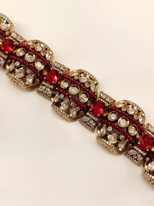 Yajide Maroon Victorian Bracelet