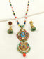 Kamia Multicolor Jadau Kundan Pendant Set with Mala