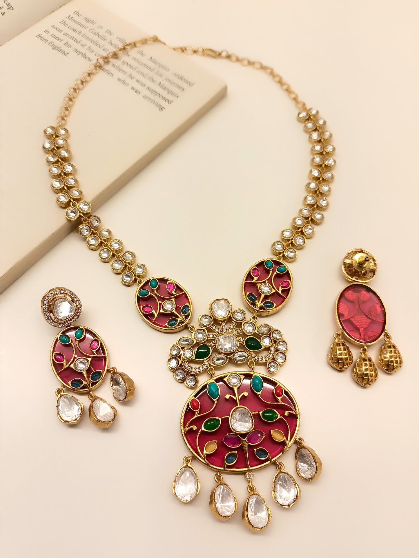 Eravati Multi Colour Boutique Necklace Set