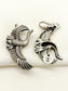 Ridhan Oxidized Crane Hoop Men's Earrings