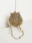 Neeya Golden Mini Metal Clutch