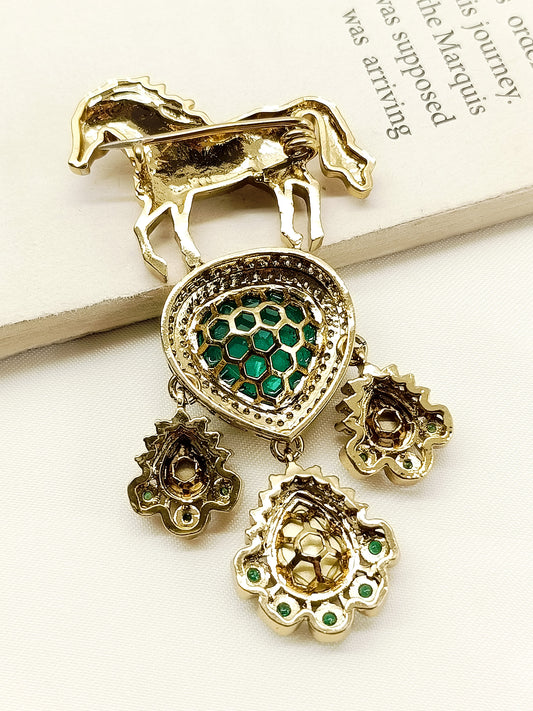 Atkarsh Green Horse Brooch
