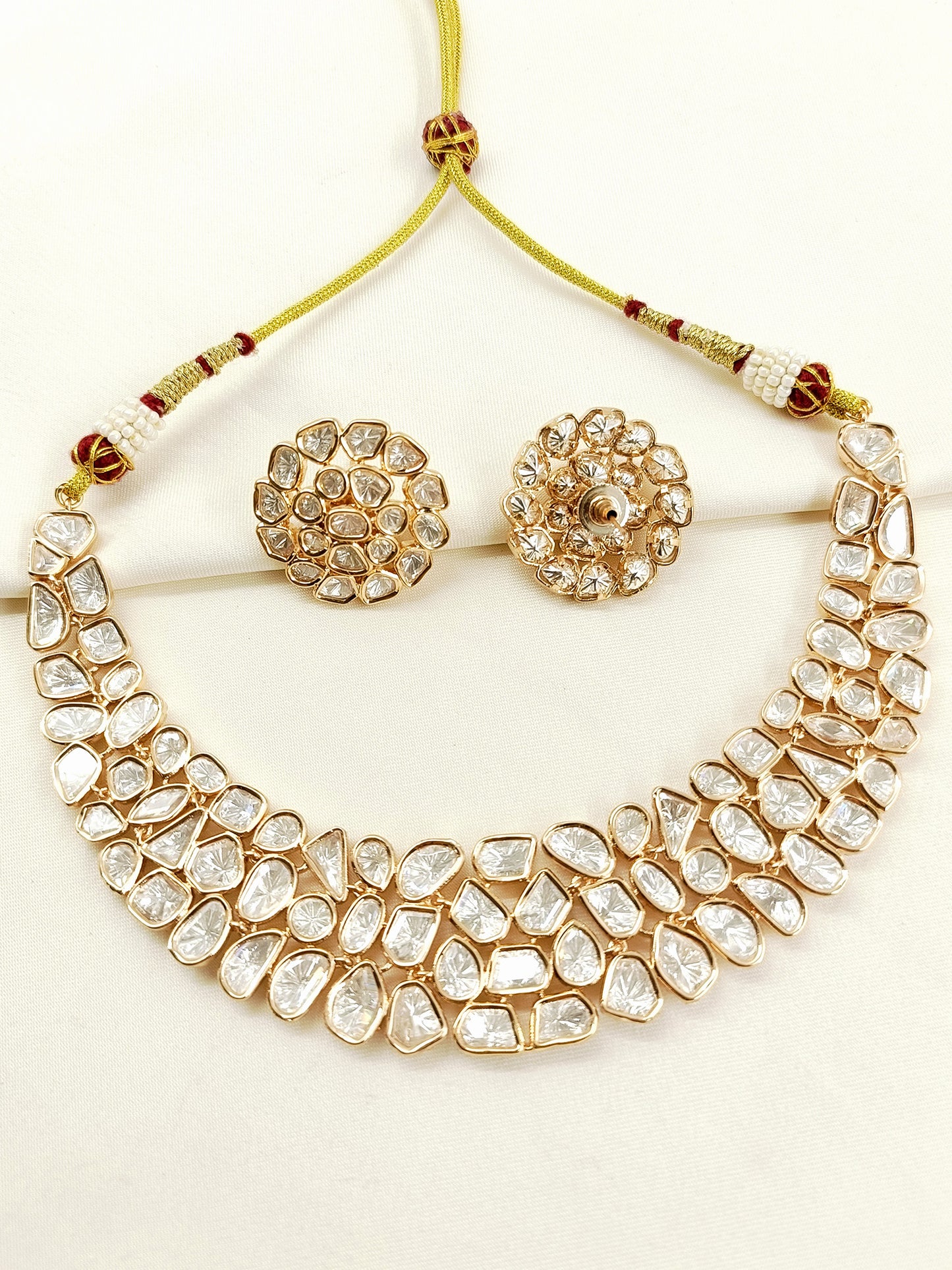 Gouhar White Kundan Choker Set