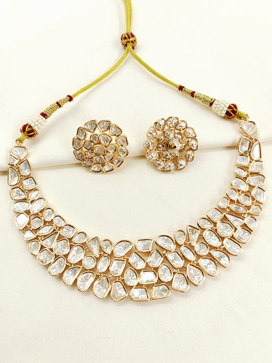 Gouhar White Kundan Choker Set