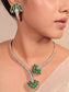 Amruta Green American Diamond Hasli Styled Set